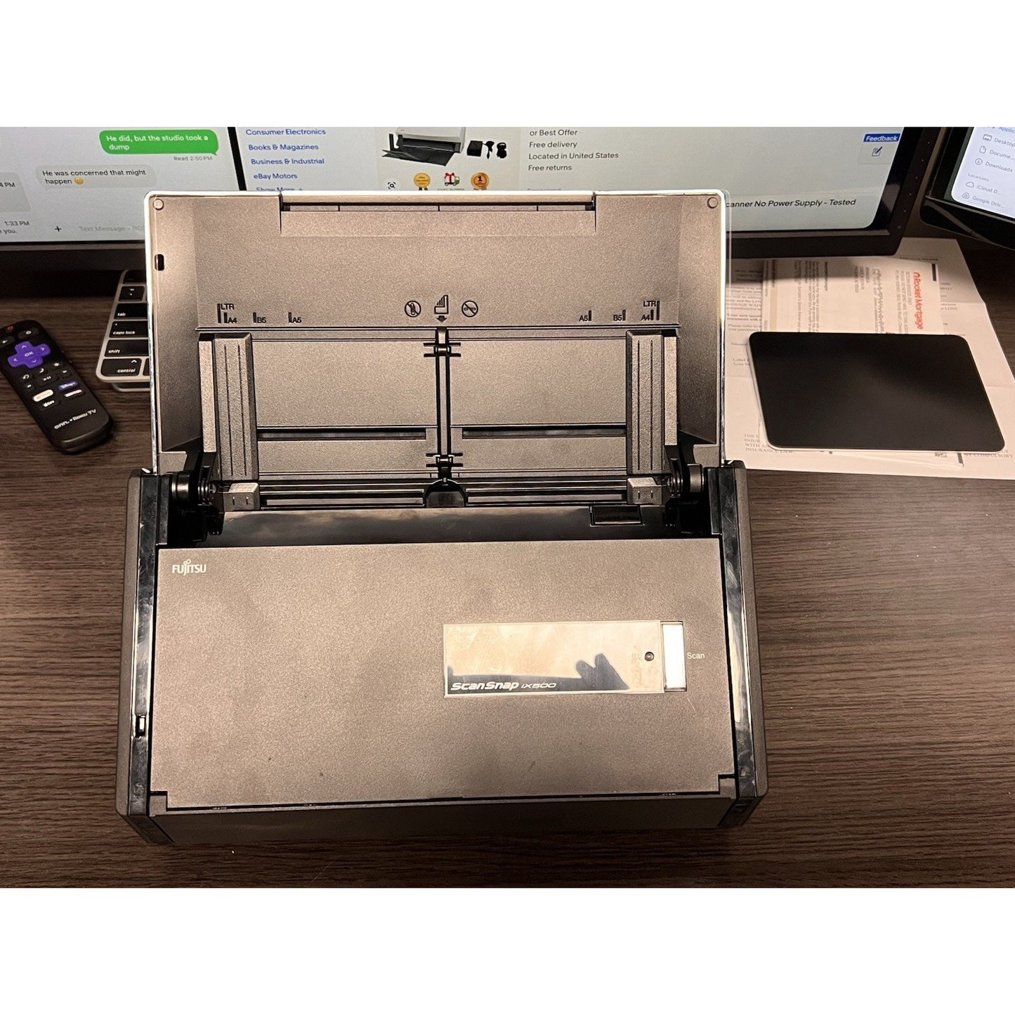 Fujitsu ScanSnap iX500 Document Scanner -see Description
