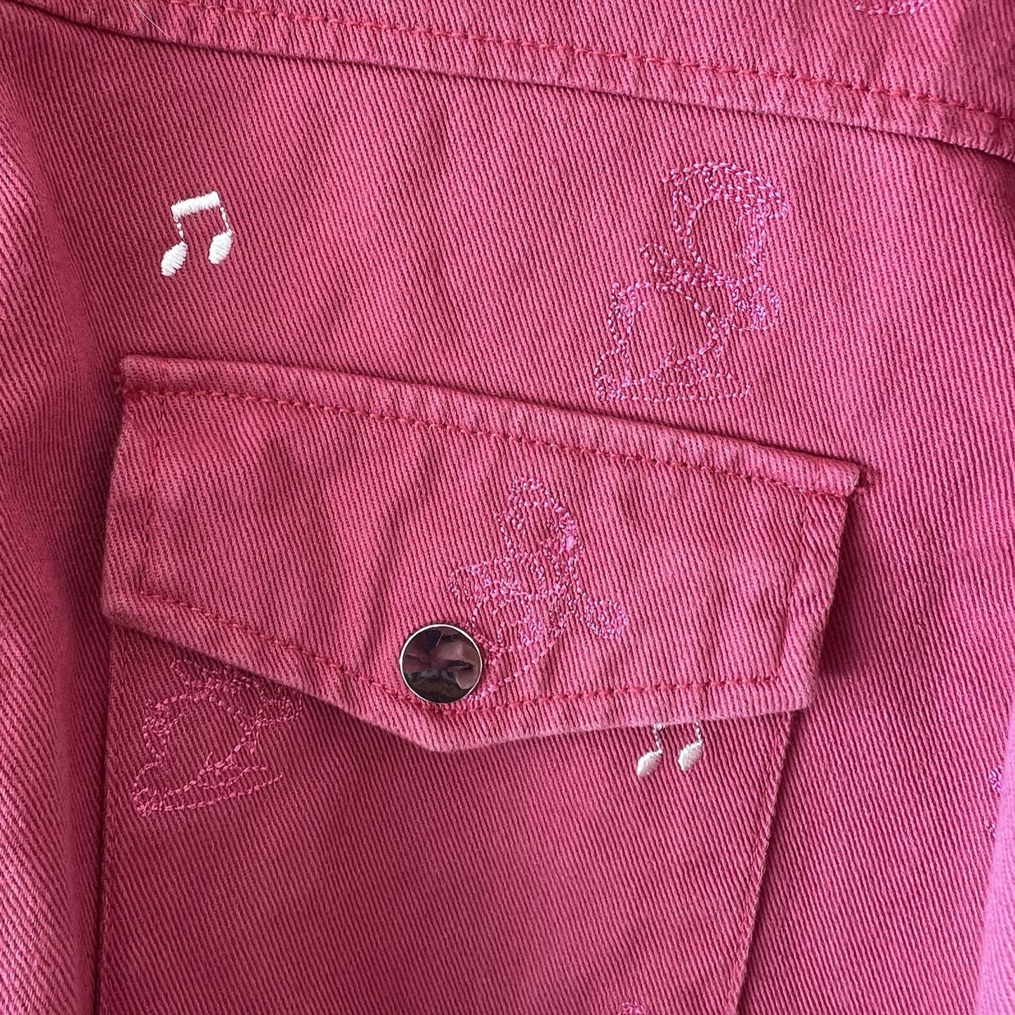 Disney x ChinStudio Pink Denim Jacket Three Little Pigs Oversized Kitsch