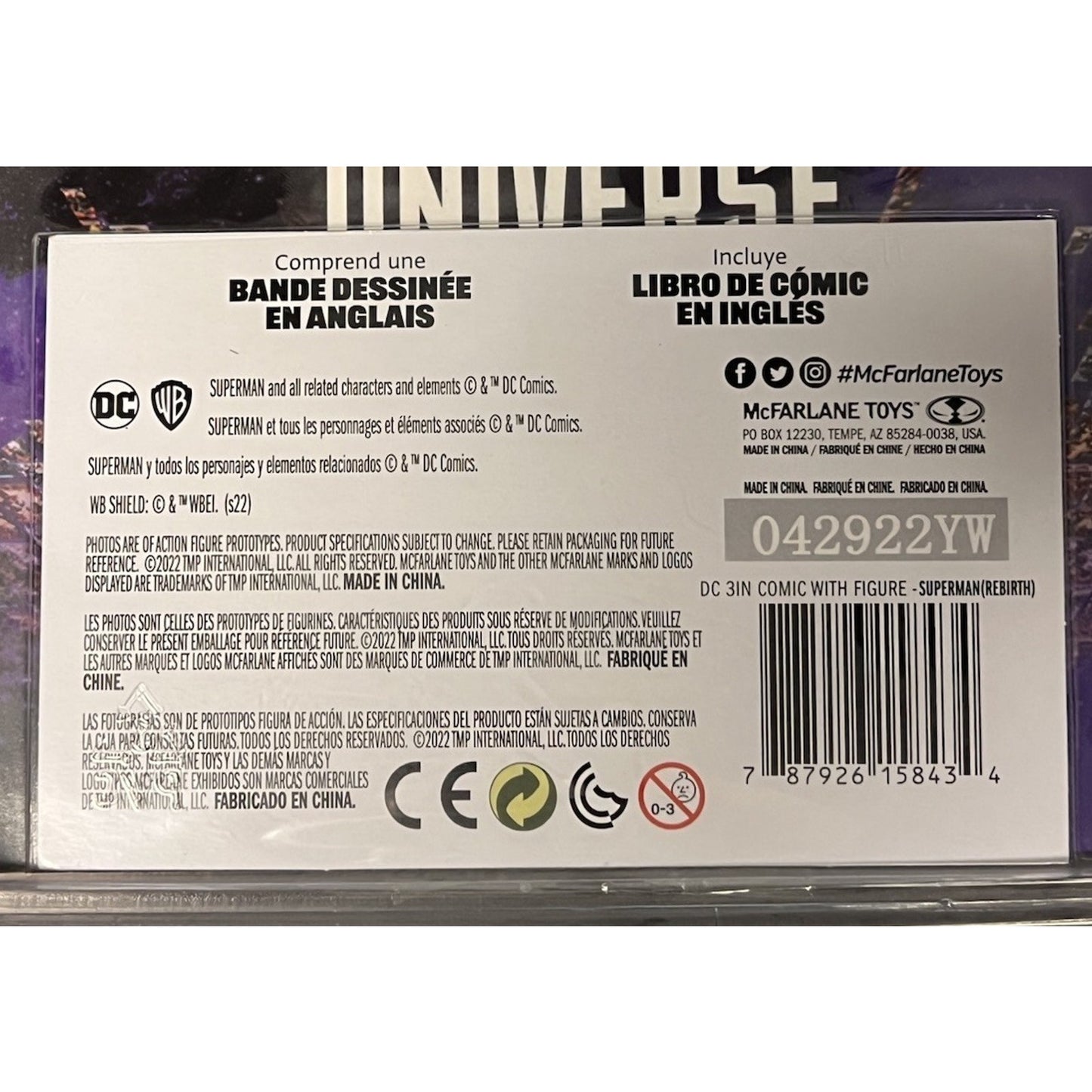 2022 McFarlane Toys DC Direct Page Punchers: Superman (Rebirth) Collectible Pack