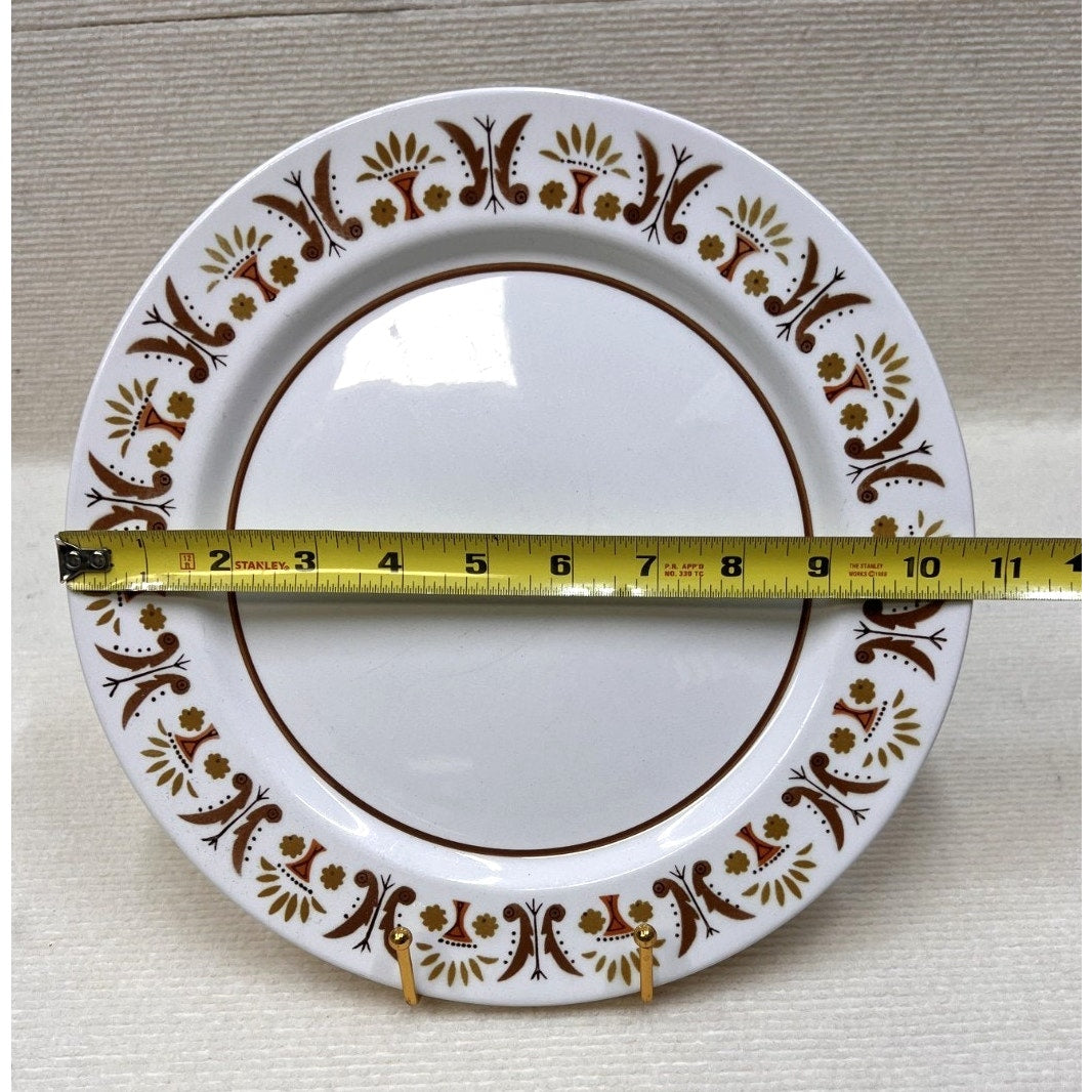 Vintage Set of 4 Mikasa Mediterrania Rick Rack 10.75" Dinner Plate Made in Japan