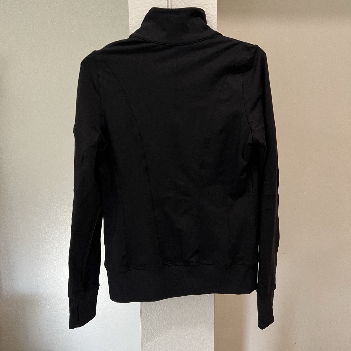 Alo Yoga Contour Jacket (M) Black Full Zip Thumbhole Athletic Track