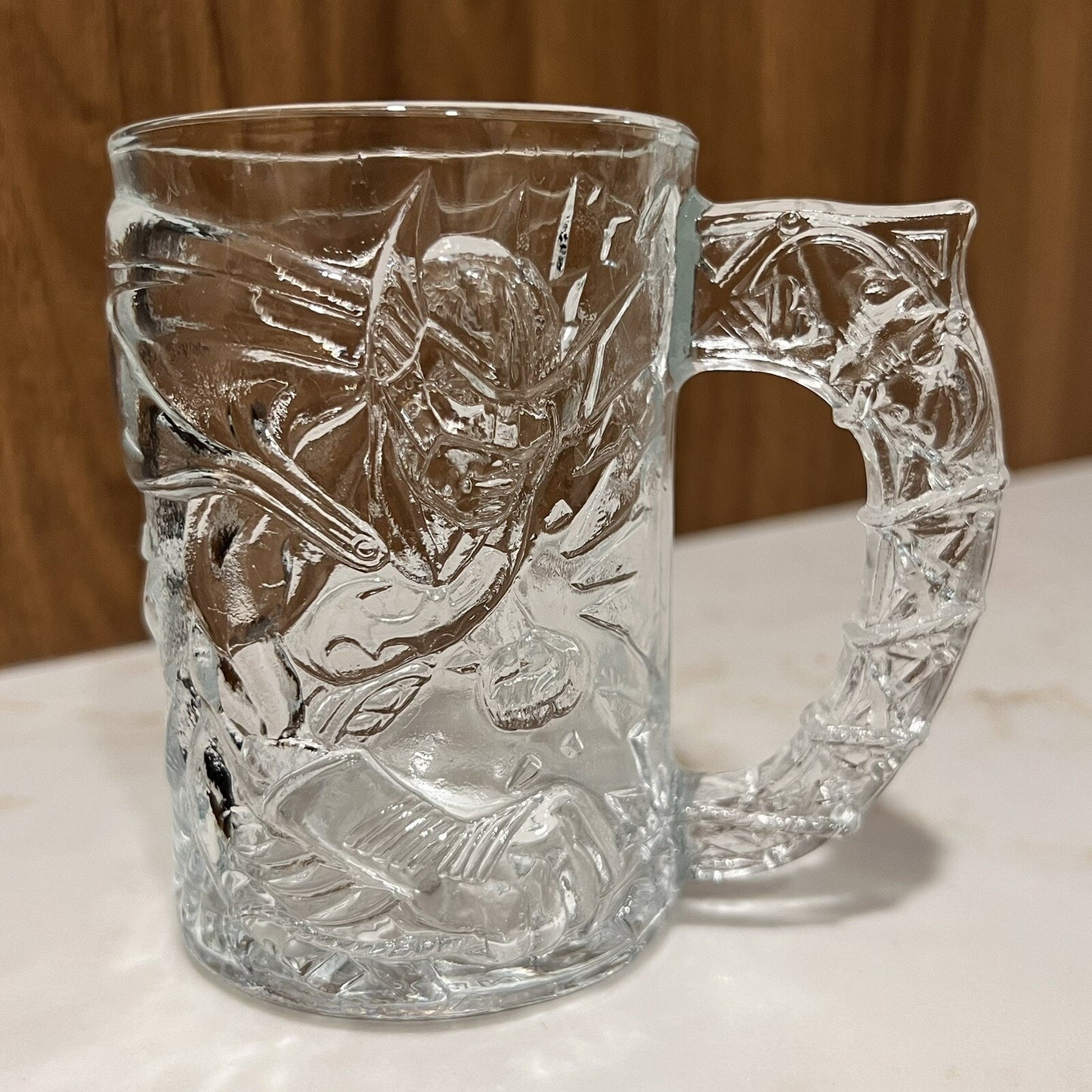 1995 Batman Forever Batman McDonalds Glass Mug Cup DC Comics Vintage 3D