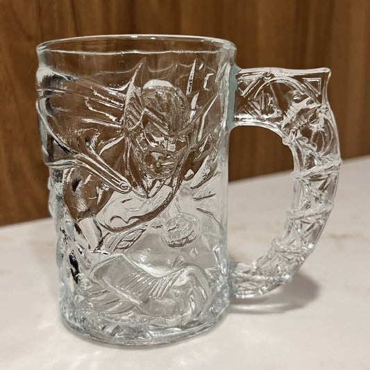 1995 Batman Forever Batman McDonalds Glass Mug Cup DC Comics Vintage 3D