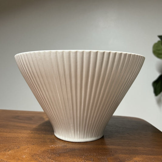 Ernest Sohn Creations Design Bowl MCM Ribbed White Salad Serving Minimalist SOZ2