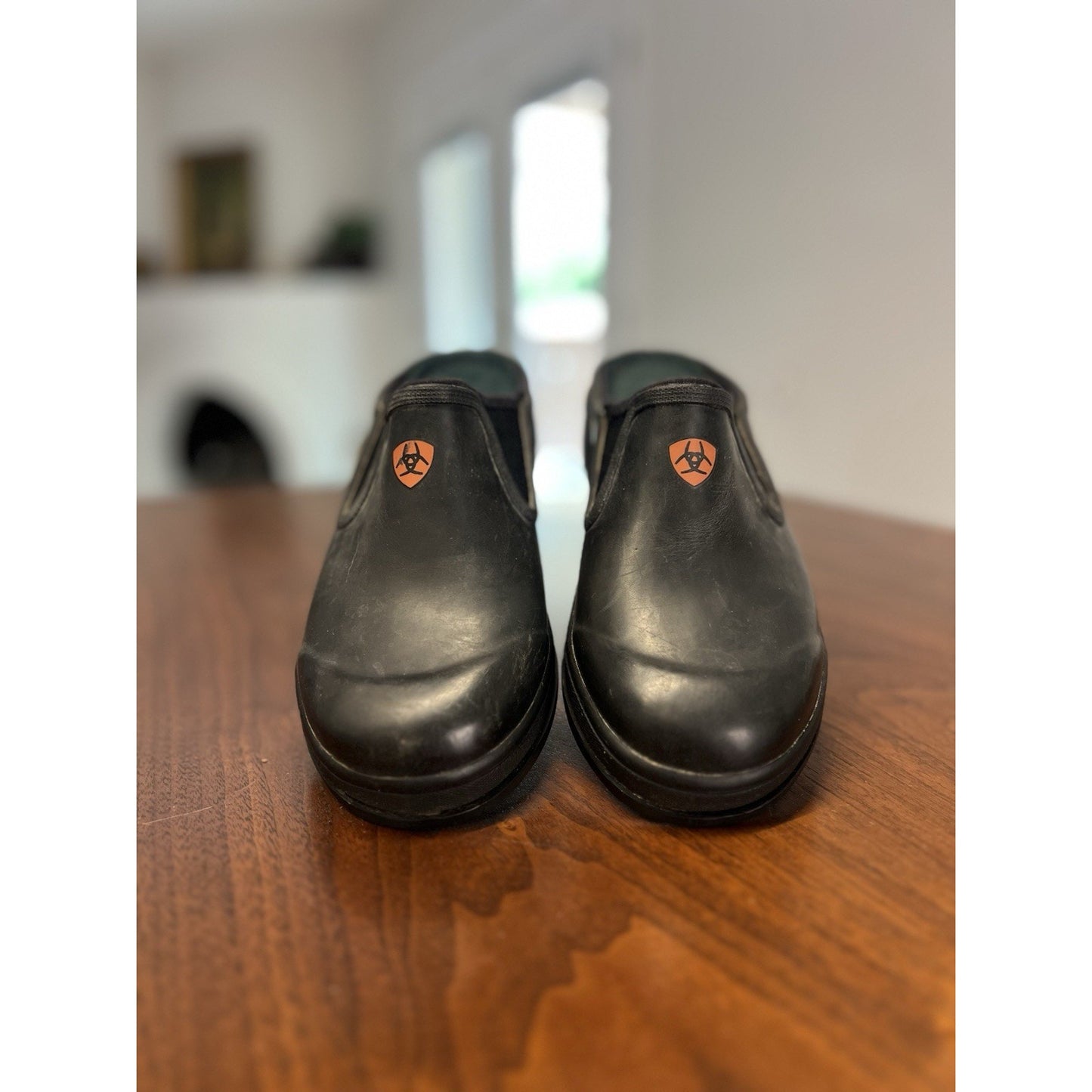 Vintage Ariat Black Rubber Paddock Slip-on Clogs / Mules Women’s Size 6.5