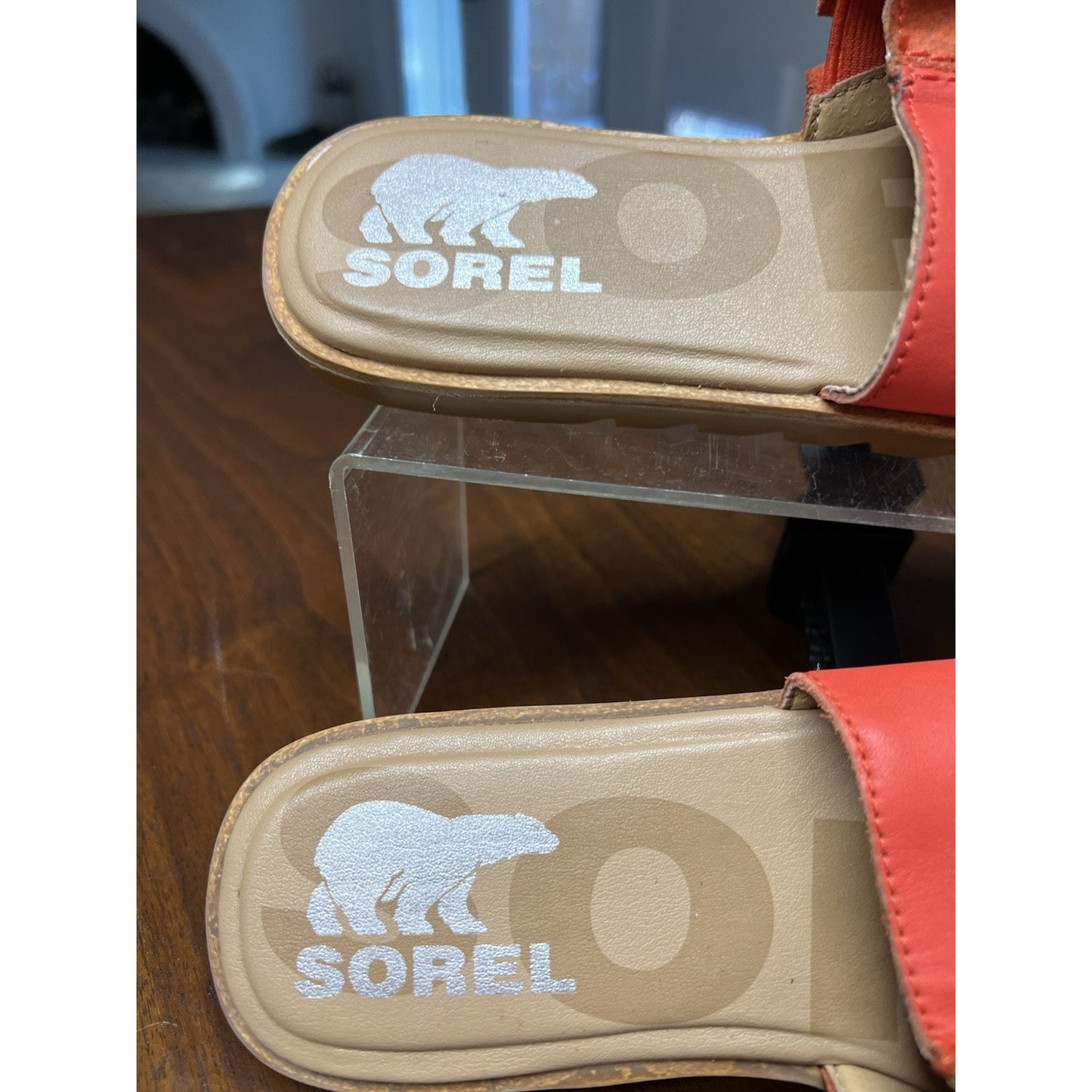Sorel Ella™ II Block Slide Comfortable Sandals Signal Red 6B (M) NWOB