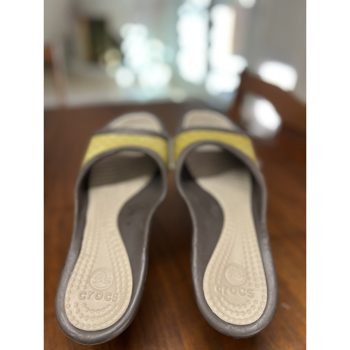 CROCS Sately Wedge Heel Sandals Slip On Shoes Size 8