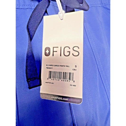 NWT FIGS Mens Cairo Cargo Medical Scrub Pants Blue Size S/T Technical Collection