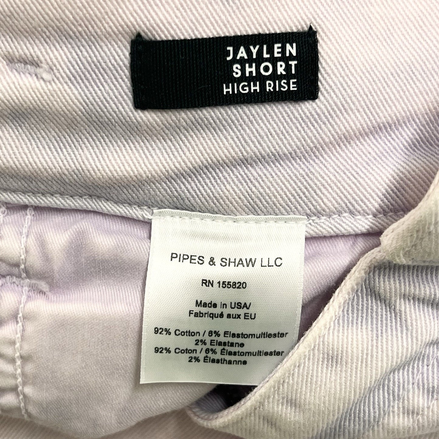 Veronica Beard 26/2 Jaylen High Rise Pleated Denim Shorts Lavender Purple