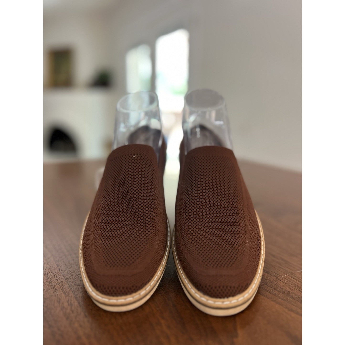 Taryn by Taryn Rose Brown Knit Slip-On Casual Mule Shoes Women’s Size 10