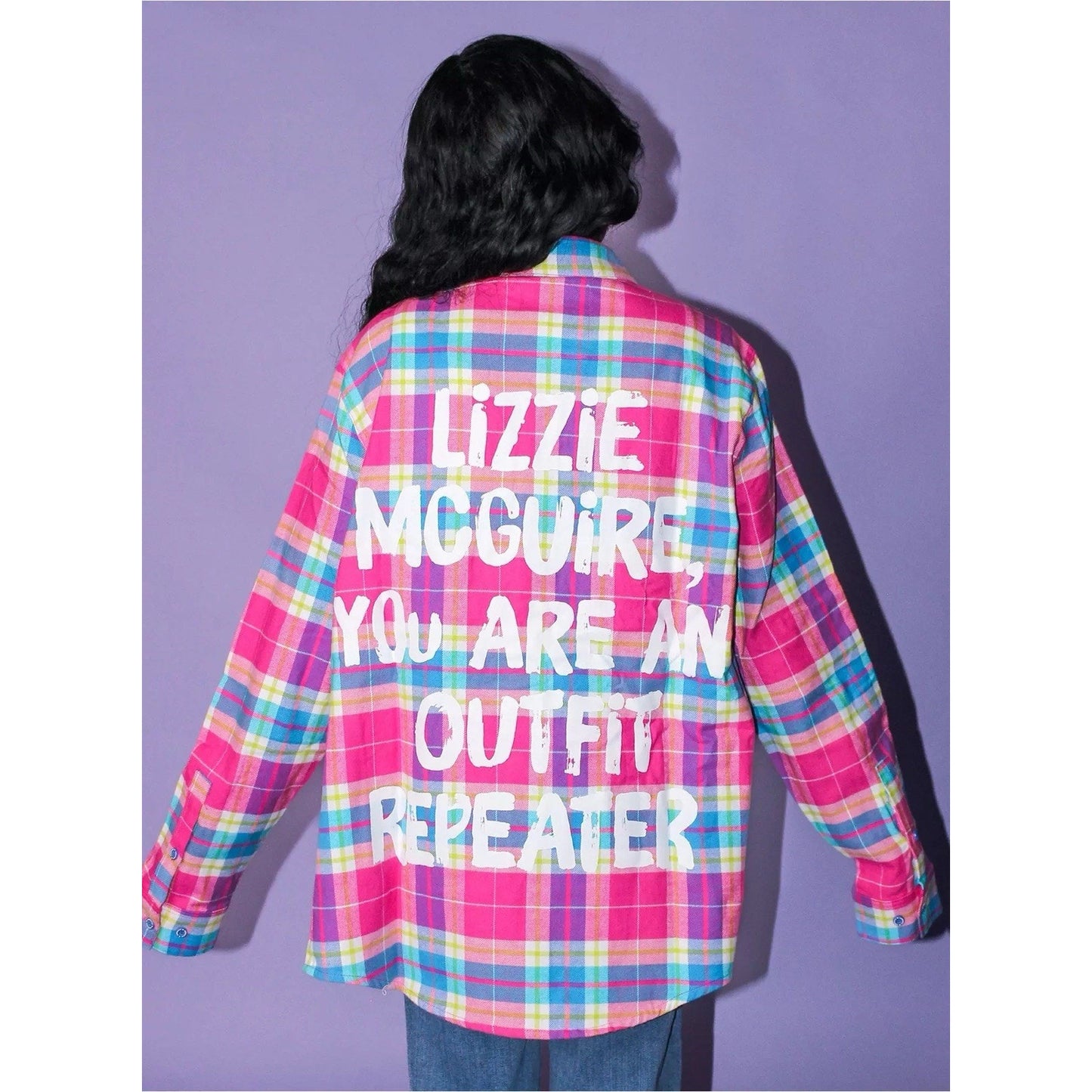 Lizzie McGuire Cakeworthy 2XL Pink Plaid Flannel Outfit Repeater Y2K Icon