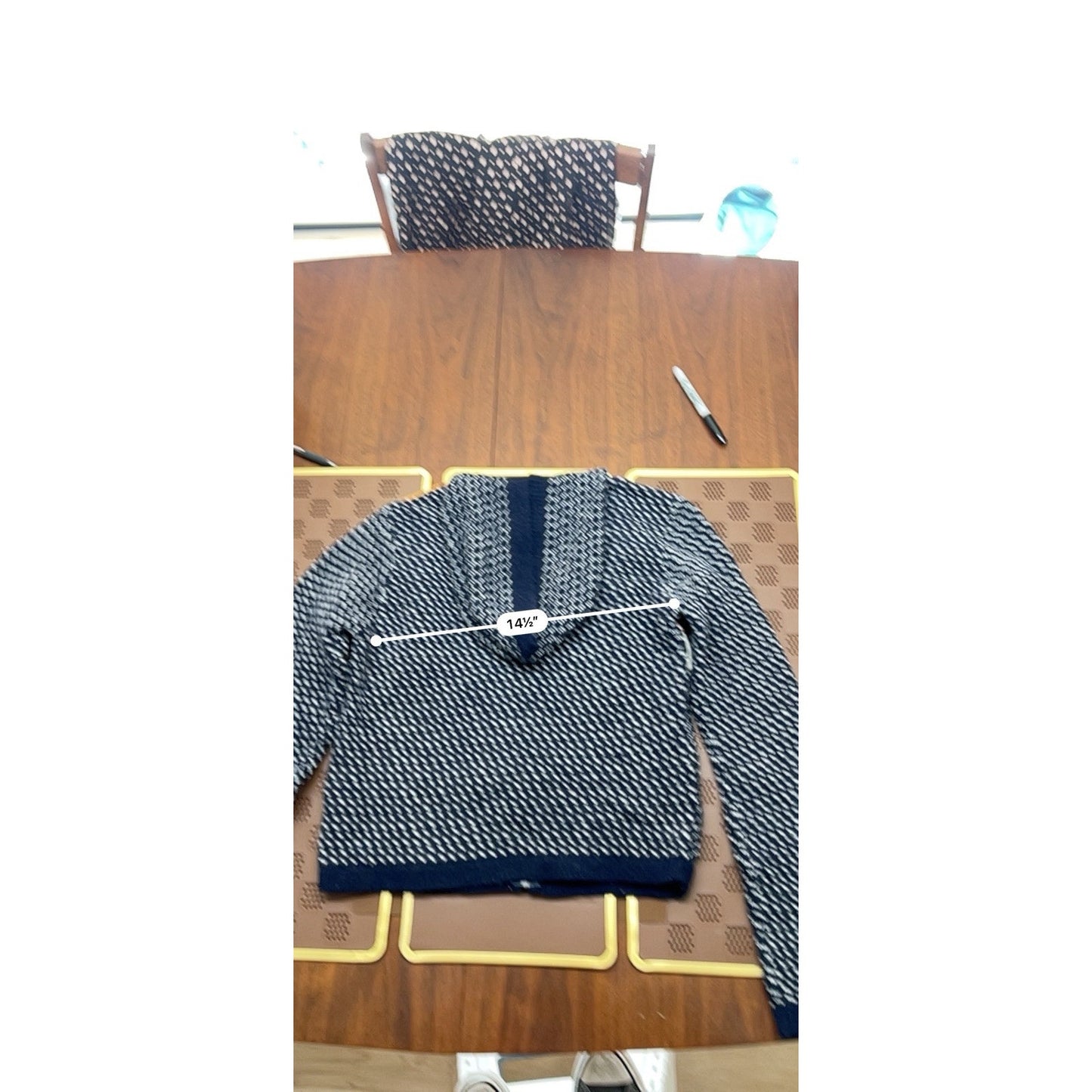 Vintage (L) Bulldog BDG Urban Outfitters Wool Knit Patchwork Full Zip Hoodie