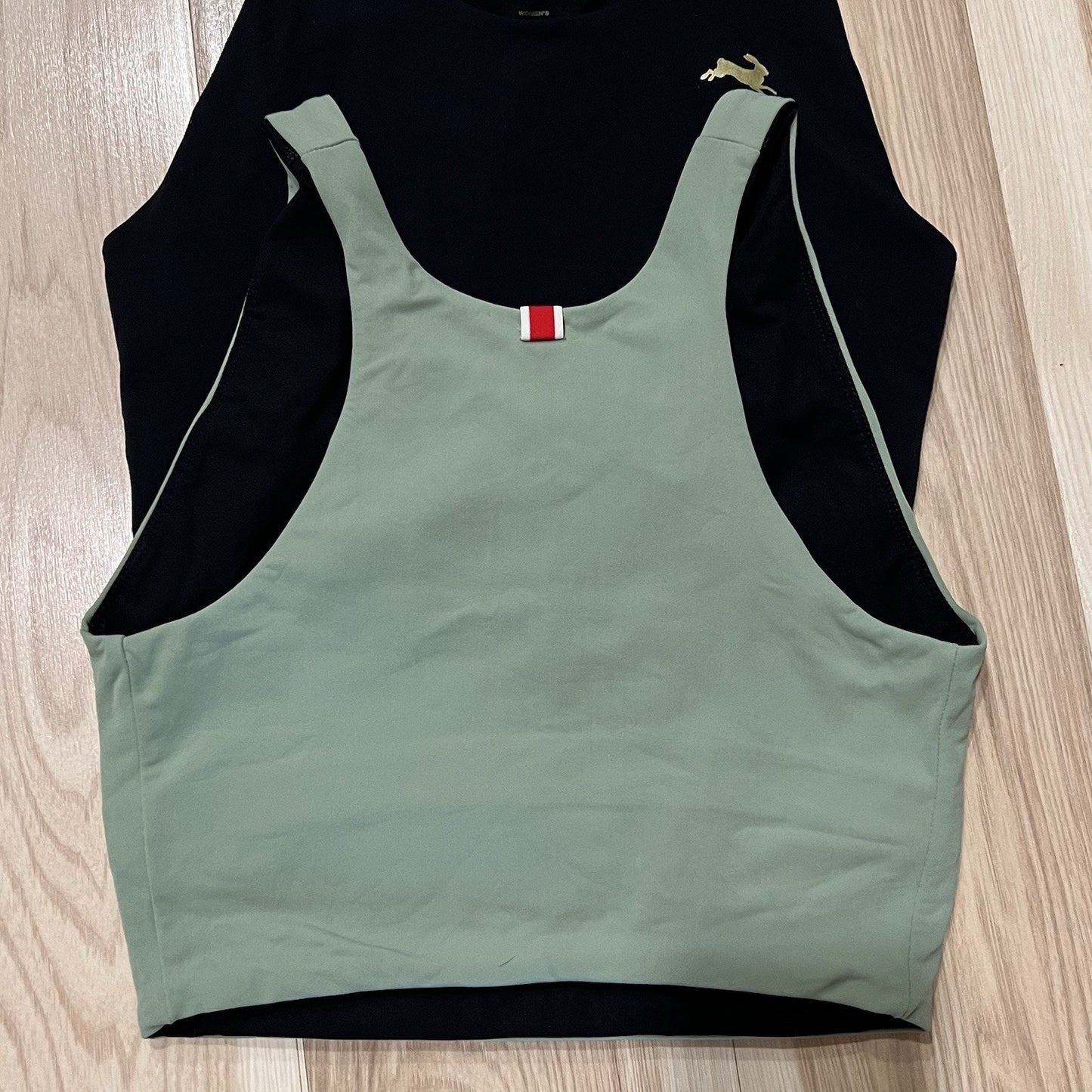 2 x Tracksmith Turnover Crop XS Top Shelf Sports Bra Tank Running Rabbit