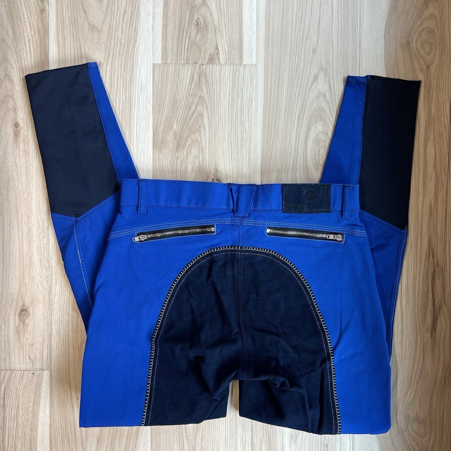 BR Equestrian Full Seat Horse Riding Breeches Blue Size 26