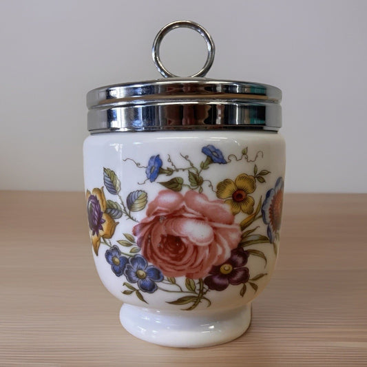 Royal Worcester Bournemouth Rose 4” King Double Egg Coddler Cup 1970’s